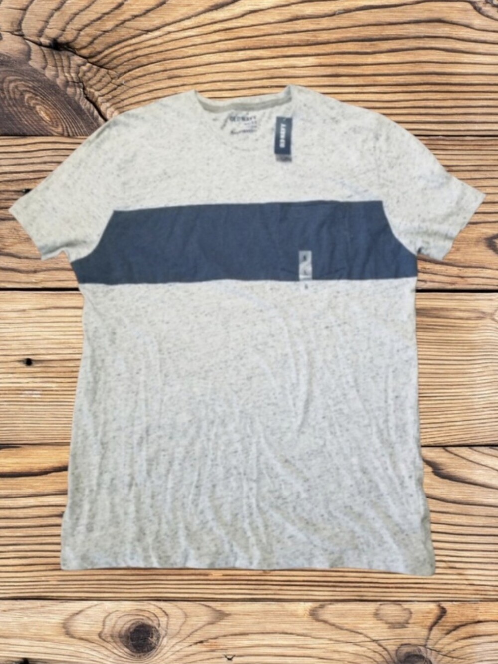 NWT-OLD NAVY MENS LARGE BLUE & GRAY POCKET T-SHIRT